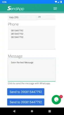 Sendapp Free android App screenshot 11