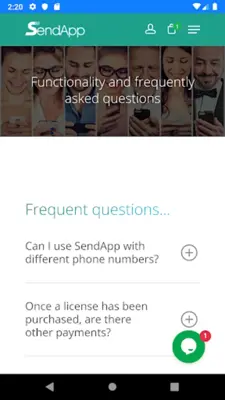 Sendapp Free android App screenshot 6